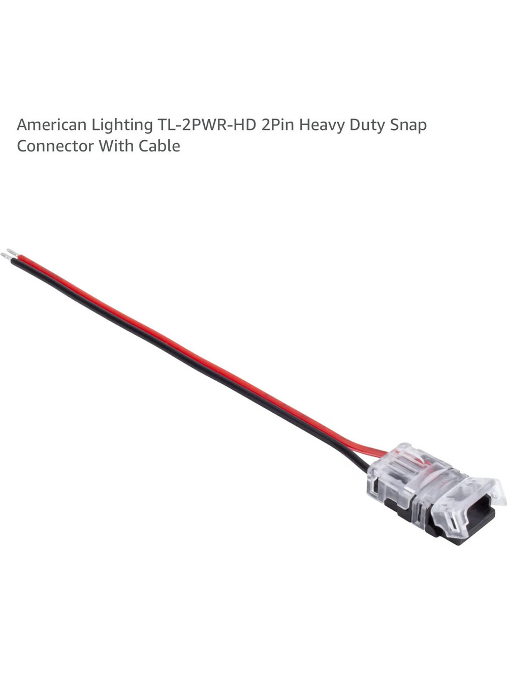 American Lighting TL-2PWR-HD 2Pin Heavy Duty Snap Connector With Cable